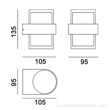 Luces de pared al aire libre directas de fábrica 5w